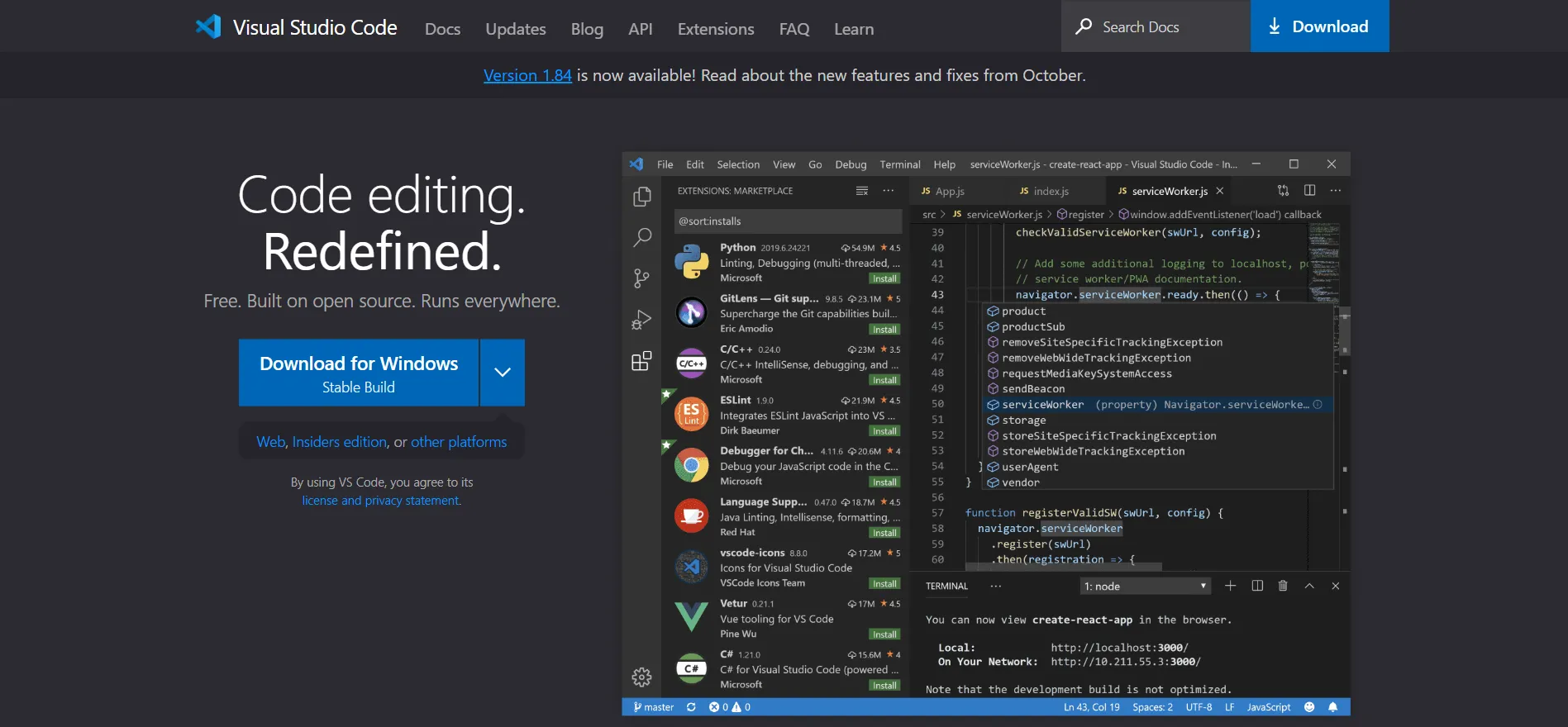 Visual Studio Code Download Page